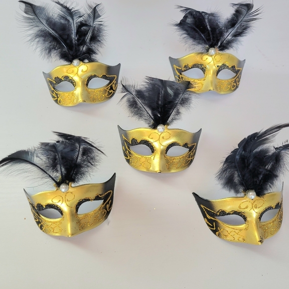 17 pc Mardi Gras Masks Party Leftovers - Picture 6 of 6